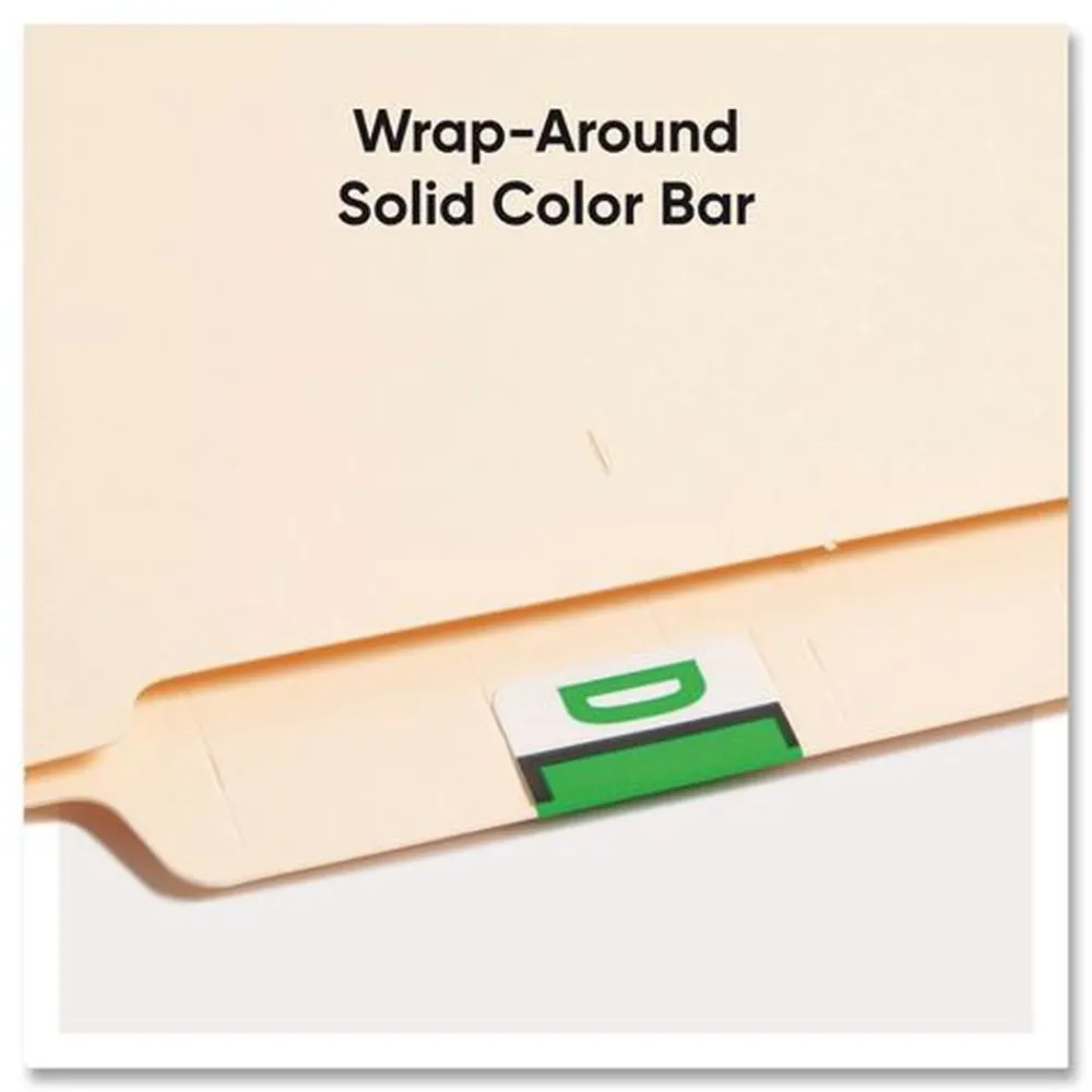 Best 1 in. x 1.25 in. D Color-Coded End Tab Filing Labels - White (1-Roll) Labels & Label Makers