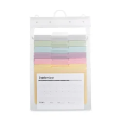 New 14.25 in. x 24.25 in. Letter Size Cascading Wall Organizer - Blue/Clear/Gray/Green/Orange/Pink/Purple Office Furniture & Lighting