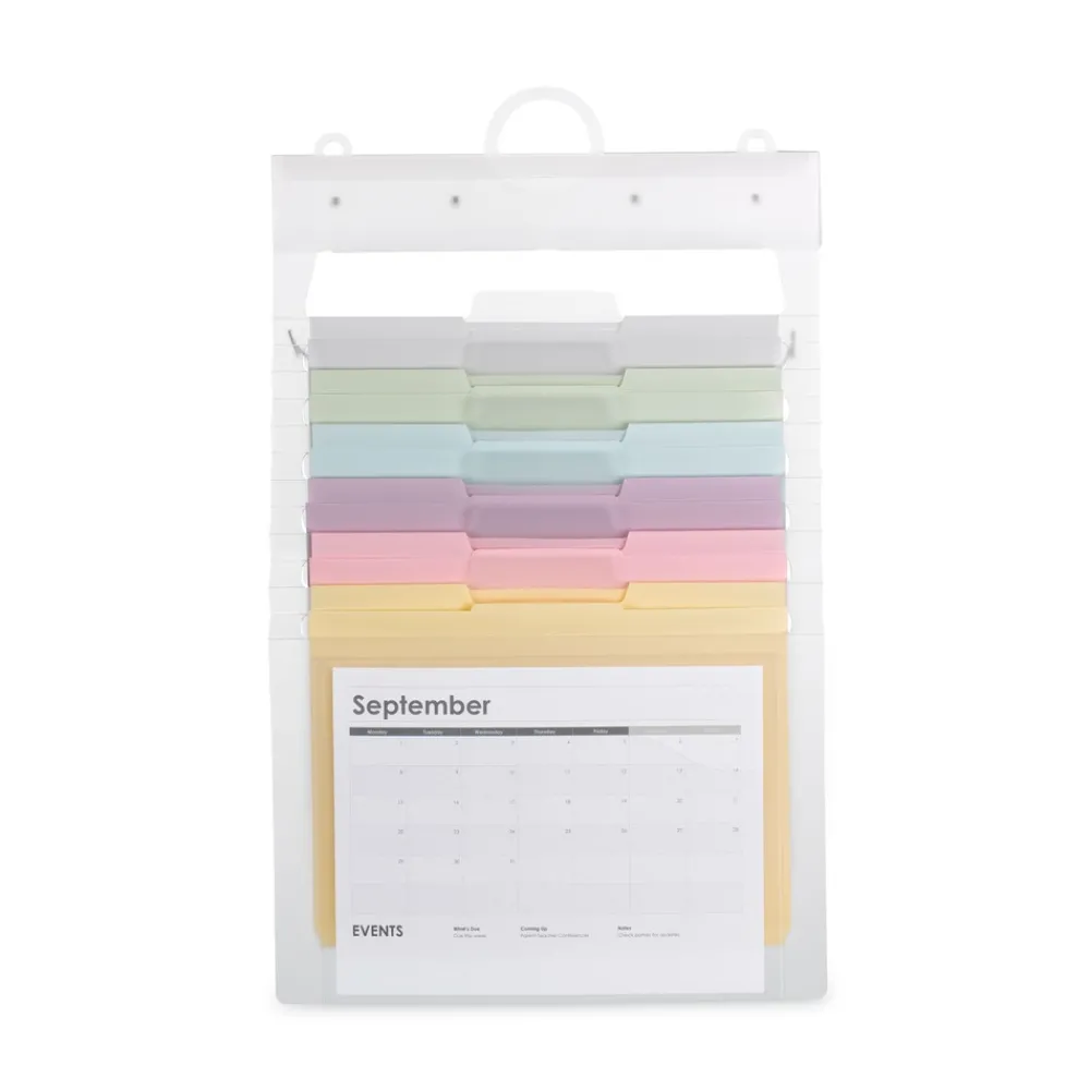 New 14.25 in. x 24.25 in. Letter Size Cascading Wall Organizer - Blue/Clear/Gray/Green/Orange/Pink/Purple Office Furniture & Lighting