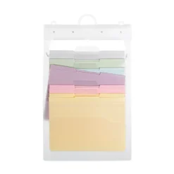 New 14.25 in. x 24.25 in. Letter Size Cascading Wall Organizer - Blue/Clear/Gray/Green/Orange/Pink/Purple Office Furniture & Lighting