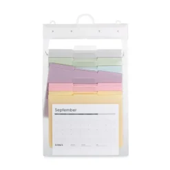 New 14.25 in. x 24.25 in. Letter Size Cascading Wall Organizer - Blue/Clear/Gray/Green/Orange/Pink/Purple Office Furniture & Lighting