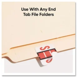 1 in. x 1.25 in. S Color-Coded End Tab Filing Labels - White (1-Roll) Labels & Label Makers