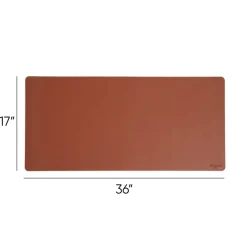 Online 36 in. x 17 in. Vegan Leather Desk Pads - Brown Desk Accessories & Office Organizers|Office Furniture & Lighting
