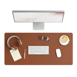Online 36 in. x 17 in. Vegan Leather Desk Pads - Brown Desk Accessories & Office Organizers|Office Furniture & Lighting