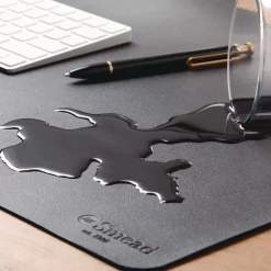 New 31.5 in. x 15.7 in. Vegan Leather Desk Pads - Charcoal Desk Accessories & Office Organizers|Office Furniture & Lighting