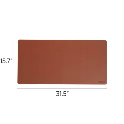 Sale 31.5 in. x 15.7 in. Vegan Leather Desk Pads - Brown Desk Accessories & Office Organizers