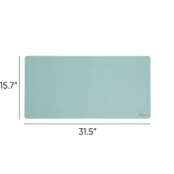 New 31.5 in. x 15.7 in. Vegan Leather Desk Pads - Light Blue Desk Accessories & Office Organizers|Office Furniture & Lighting
