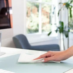 New 31.5 in. x 15.7 in. Vegan Leather Desk Pads - Light Blue Desk Accessories & Office Organizers|Office Furniture & Lighting