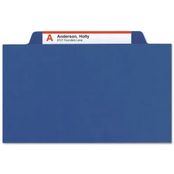 Outlet 6 SafeSHIELD Fasteners 2 Dividers Legal Size 6-Section Pressboard Top Tab Pocket Classification Folders - Dark Blue (10/Box) Filing & Folders