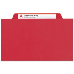 Outlet 8 SafeSHIELD Fasteners 3 Dividers Letter Size Eight-Section Pressboard Top Tab Classification Folders - Bright Red (10/Box) Filing & Folders