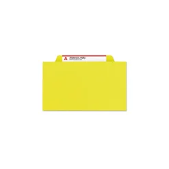 Hot 6 SafeSHIELD Fasteners 2 Dividers Letter Size 6-Section Pressboard Top Tab Pocket Classification Folders - Yellow (10/Box) Filing & Folders