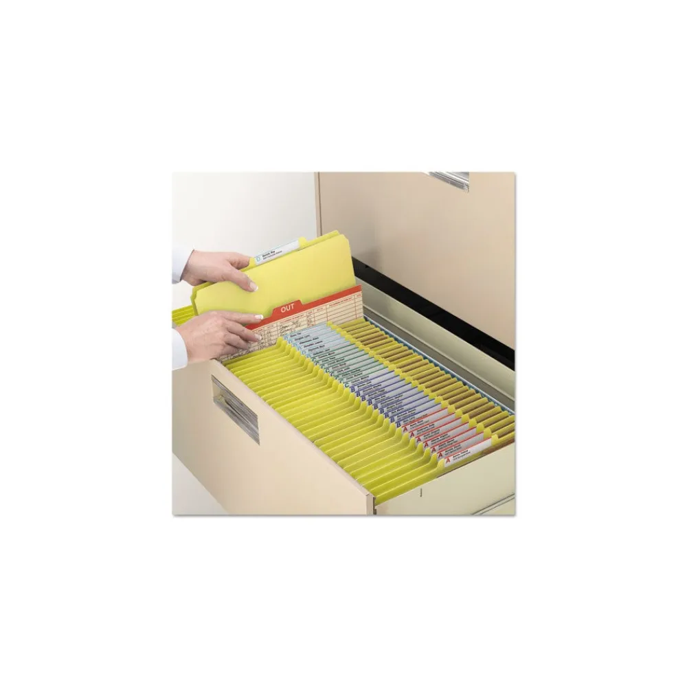 Hot 6 SafeSHIELD Fasteners 2 Dividers Letter Size 6-Section Pressboard Top Tab Pocket Classification Folders - Yellow (10/Box) Filing & Folders