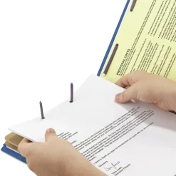 Clearance 6 SafeSHIELD Fasteners 2 Dividers Letter Size 6-Section Pressboard Top Tab Pocket Classification Folders - Dark Blue (10/Box) Filing & Folders