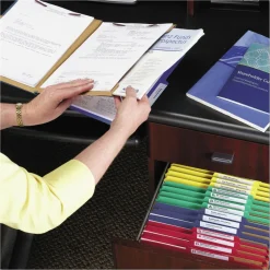 Clearance 6 SafeSHIELD Fasteners 2 Dividers Letter Size 6-Section Pressboard Top Tab Pocket Classification Folders - Dark Blue (10/Box) Filing & Folders