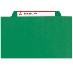 Best 6 SafeSHIELD Fasteners 2 Dividers Letter Size 6-Section Pressboard Top Tab Pocket Classification Folders - Green (10/Box) Filing & Folders
