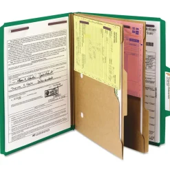 Best 6 SafeSHIELD Fasteners 2 Dividers Letter Size 6-Section Pressboard Top Tab Pocket Classification Folders - Green (10/Box) Filing & Folders