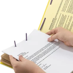 Online 8 SafeSHIELD Fasteners 3 Dividers Letter Size 8-Section Pressboard Top Tab Classification Folders - Yellow (10/Box) Filing & Folders