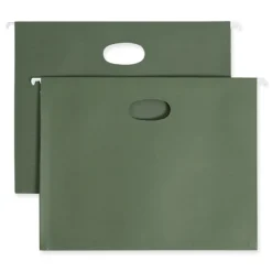 Online 1 Section 3.5 in. Capacity Letter Size Hanging Pockets with Full-Height Gusset - Standard Green (10/Box) Filing & Folders