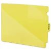 Best 8.5 x 11 Two-Pocket Style End Tab Poly Out Guides - Yellow (50/Box) Filing & Folders