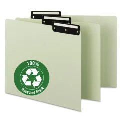 Hot 1/3-Cut Tab 8.5 in. x 11 in. Recycled Blank Top Tab File Guides - Green (50/Box) Filing & Folders