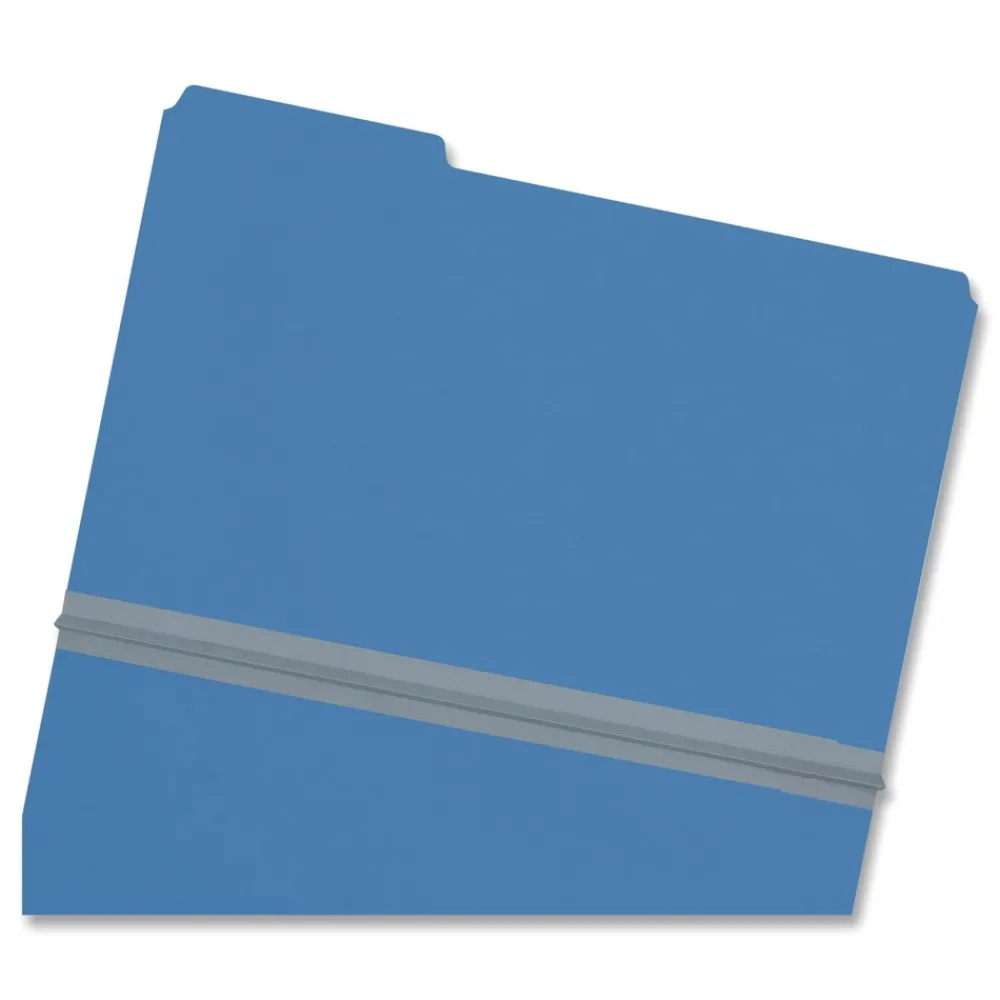 Clearance 1/3-Cut Tabs Assorted Legal Size 1 in. Expansion Recycled Heavy Pressboard Folders - Dark Blue (25/Box) Filing & Folders
