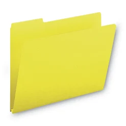 1/3-Cut Tabs Assorted Letter Size 1 in. Expansion Recycled Heavy Pressboard Folders - Yellow (25/Box) Filing & Folders