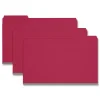 Hot 1/3-Cut Tabs Assorted Legal Size 1 in. Expansion Recycled Heavy Pressboard Folders - Bright Red (25/Box) Filing & Folders