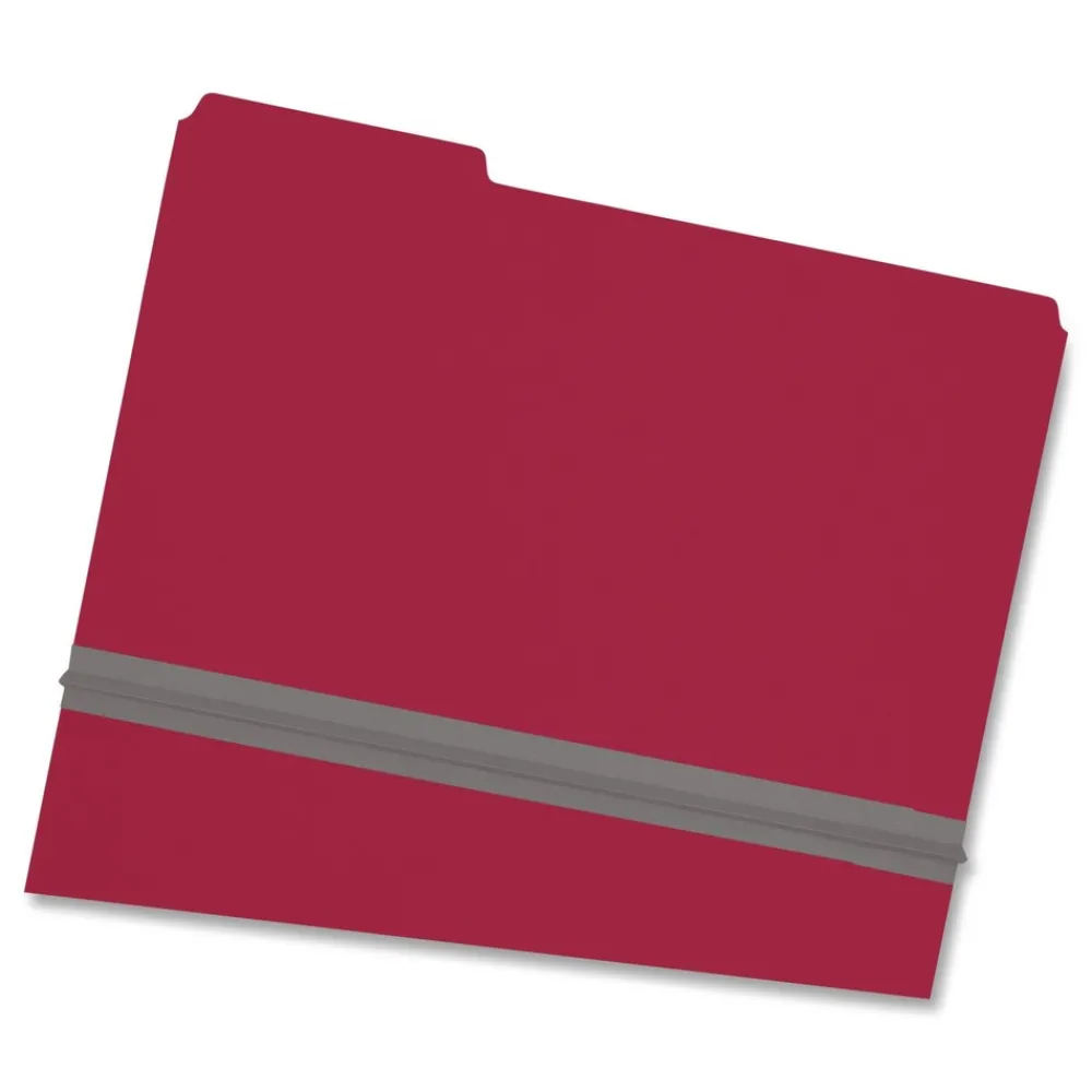 Hot 1/3-Cut Tabs Assorted Legal Size 1 in. Expansion Recycled Heavy Pressboard Folders - Bright Red (25/Box) Filing & Folders