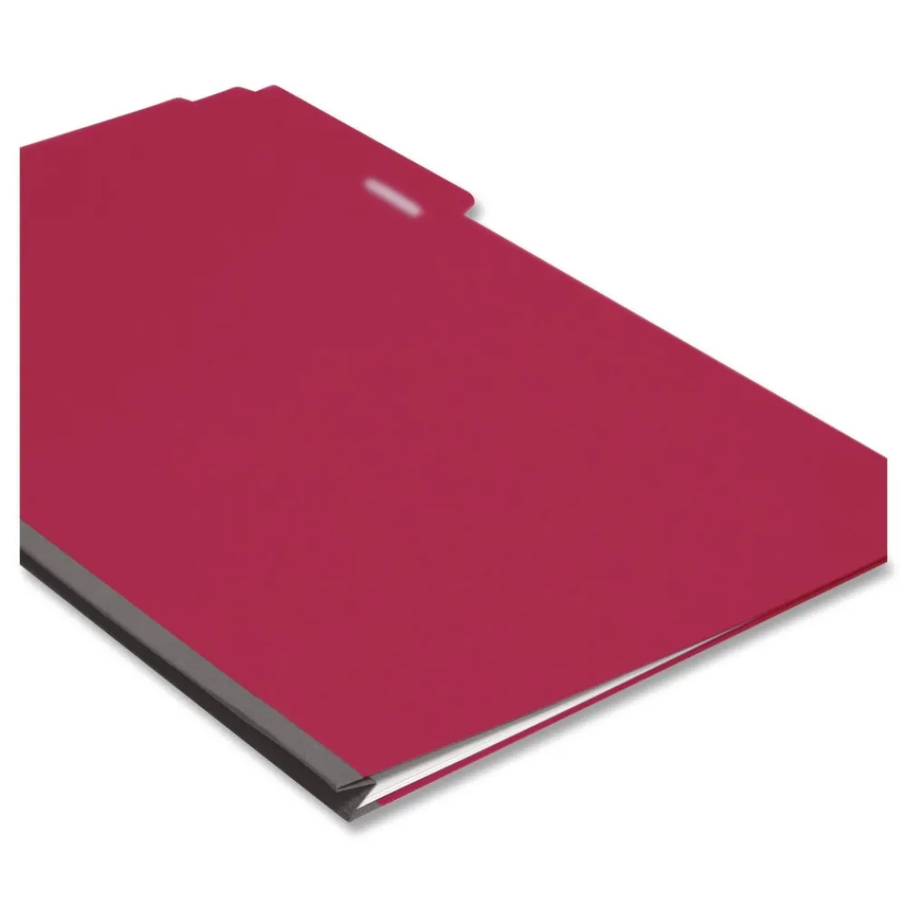 Hot 1/3-Cut Tabs Assorted Legal Size 1 in. Expansion Recycled Heavy Pressboard Folders - Bright Red (25/Box) Filing & Folders