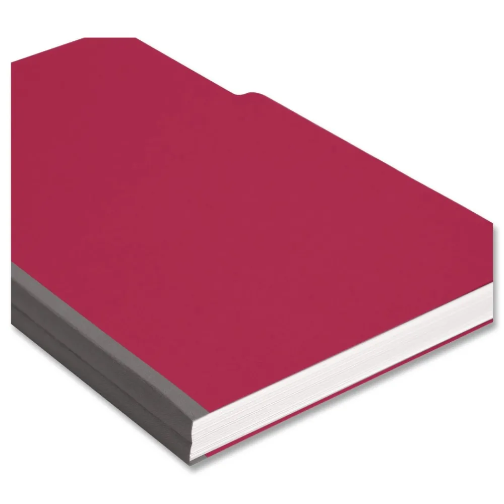 Hot 1/3-Cut Tabs Assorted Legal Size 1 in. Expansion Recycled Heavy Pressboard Folders - Bright Red (25/Box) Filing & Folders