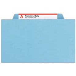Hot Eight-Section 3-Divider Pressboard Top Tab Classification Folders - Legal Size/Blue (10/Box) Filing & Folders