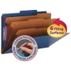 Clearance Eight-Section Pressboard Top Tab Classification Folders - Dark Blue/Legal Size (10/Box) Filing & Folders
