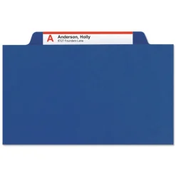 Clearance Eight-Section Pressboard Top Tab Classification Folders - Dark Blue/Legal Size (10/Box) Filing & Folders
