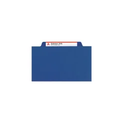 Online Four SafeSHIELD Fasteners 1 Divider Legal Size Four-Section Pressboard Top Tab Classification Folders - Dark Blue (10/Box) Filing & Folders