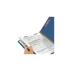 Online Four SafeSHIELD Fasteners 1 Divider Legal Size Four-Section Pressboard Top Tab Classification Folders - Dark Blue (10/Box) Filing & Folders