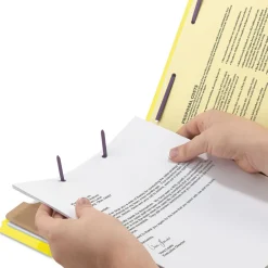 Best Four-Section Pressboard Top Tab Classification Folders - Yellow/Legal Size (10/Box) Filing & Folders