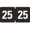 Hot "25-in 0.75 in. x 1.5 in. Yearly End Tab File Folder Labels - Black (1-Roll) Labels & Label Makers