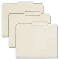 Sale Recycled Pressboard Folders with 2/5-Cut Tab - Letter, Gray-Green (25/Box) Filing & Folders