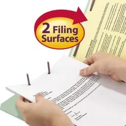 Best Recycled Pressboard Fastener Folders with Straight Tabs - Letter, Gray/Green (25/Box) Filing & Folders