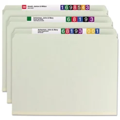 Best Recycled Pressboard Fastener Folders with Straight Tabs - Letter, Gray/Green (25/Box) Filing & Folders