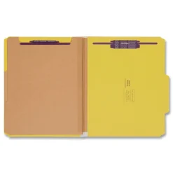 Online 6-Section Pressboard Top Tab Classification Folders with 6 SafeSHIELD Fasteners - Letter Size/Assorted (10/Box) Filing & Folders