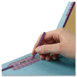 Online 6-Section Pressboard Top Tab Classification Folders with 6 SafeSHIELD Fasteners - Letter Size/Assorted (10/Box) Filing & Folders