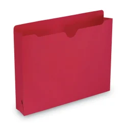 Online Straight Tab Letter Size Colored File Jackets with Reinforced Double-Ply Tab - Red (50/Box) Filing & Folders