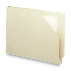New Straight Tab Letter Size 14-pt End Tab Jackets with Reinforced Tabs - Manila (50/Box) Filing & Folders