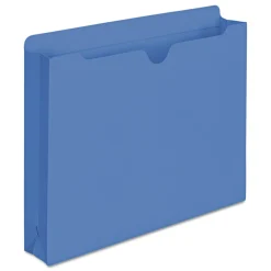 New Straight Tab Letter Size Colored File Jackets with Reinforced Double-Ply Tab - Blue (50/Box) Filing & Folders