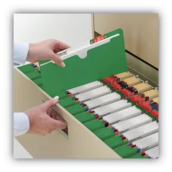 Discount Straight Tab Letter Size Colored File Jackets with Reinforced Double-Ply Tab - Green (50/Box) Filing & Folders