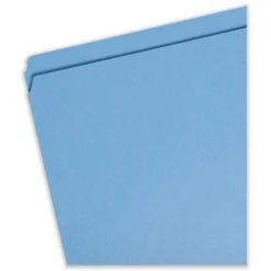 Clearance Straight Tabs Legal Size 0.75 in. Expansion Reinforced Top Tab Colored File Folders - Blue (100/Box) Filing & Folders