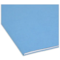Clearance Straight Tabs Legal Size 0.75 in. Expansion Reinforced Top Tab Colored File Folders - Blue (100/Box) Filing & Folders