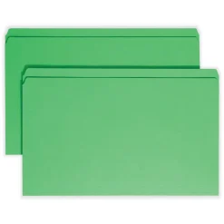 Clearance Straight Tabs Legal Size 0.75 in. Expansion Reinforced Top Tab Colored File Folders - Green (100/Box) Filing & Folders