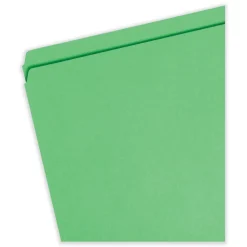 Clearance Straight Tabs Legal Size 0.75 in. Expansion Reinforced Top Tab Colored File Folders - Green (100/Box) Filing & Folders